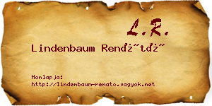 Lindenbaum Renátó névjegykártya